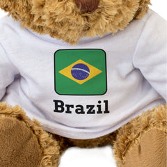 BRAZIL FLAG SQUARE - Teddy Bear - Cute Funny - Brazilian Souvenir Gift Present