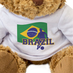BRAZIL FLAG (FOOTBALL) - Teddy Bear - Cute - Brazilian Soccer Fan Gift Present
