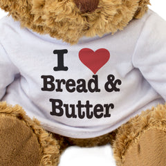 I LOVE BREAD & BUTTER - Teddy Bear - Cute Cuddly Soft Adorable - Gift Present
