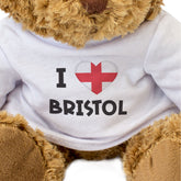 I Love Bristol (England Flag) - Teddy Bear