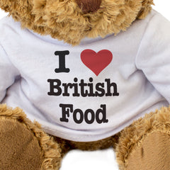 I LOVE BRITISH FOOD - Teddy Bear - Cute Cuddly Soft - Gift Present