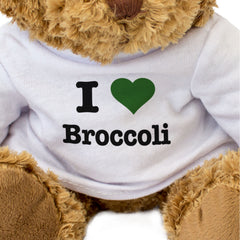 I LOVE BROCCOLI (GREEN HEART) - Teddy Bear - Cute Funny Soft - Gift Present