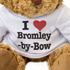I LOVE BROMLEY-BY-BOW - Teddy Bear - Cute Cuddly Soft Adorable - Gift Present