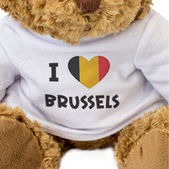 I LOVE BRUSSELS (BELGIUM FLAG) - Teddy Bear - Cute Cuddly - Gift Present