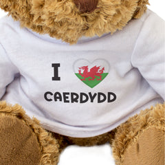 I Love Caerdydd (Wales Flag) - Teddy Bear