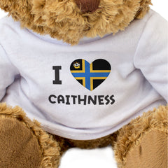 I LOVE CAITHNESS FLAG - Teddy Bear - Cute Cuddly Soft Adorable - Gift Present