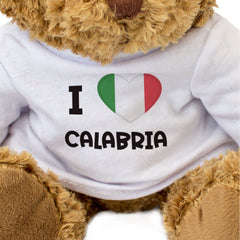 I LOVE CALABRIA (ITALY FLAG) - Teddy Bear - Cute Cuddly Soft - Gift Present