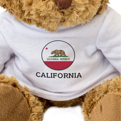 CALIFORNIA FLAG ROUNDEL - Teddy Bear - Cute Cuddly Soft - USA Gift Present