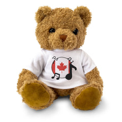 CANADA FLAG (MUSICAL NOTES) - Teddy Bear - Canadian Music Fan Gift Present