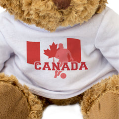 CANADA FLAG (SOCCER) - Teddy Bear - Cute - Canadian Football Fan Gift Present