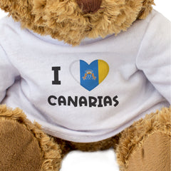 I LOVE CANARIAS FLAG - Teddy Bear - Cute - Canary Islands Spain Gift Present