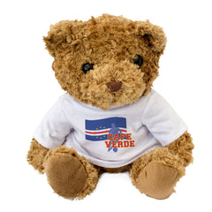 CAPE VERDE FLAG (FOOTBALL) - Teddy Bear - Cabo Verde Soccer Fan Gift Present