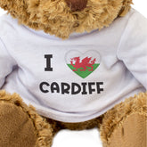 I Love Cardiff (Wales Flag) - Teddy Bear