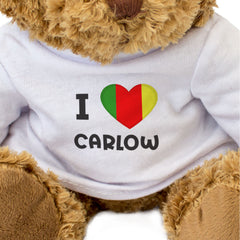 I LOVE CARLOW (COUNTY COLOURS FLAG) - Teddy Bear - Cute - Ireland Gift Present