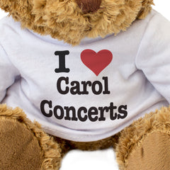 I LOVE CAROL CONCERTS - Teddy Bear - Cute Cuddly Soft Adorable - Gift Present