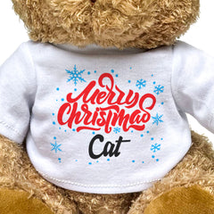 MERRY CHRISTMAS CAT - Teddy Bear - Cute Cuddly Soft - Xmas Gift Present