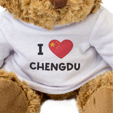 I Love Chengdu (China Flag) - Teddy Bear
