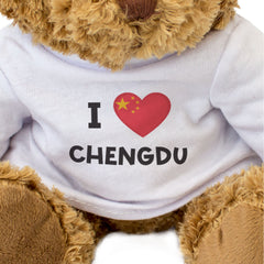 I Love Chengdu (China Flag) - Teddy Bear