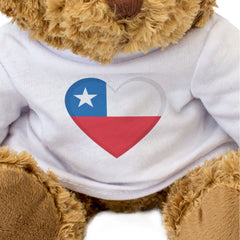CHILE FLAG HEART - Teddy Bear - Cute Cuddly Soft Adorable - Chilean Gift Present