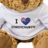 I Love Christchurch (New Zealand Flag) - Teddy Bear