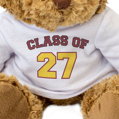 CLASS OF 27 (RED/YELLOW) - Teddy Bear - Cute - 2027 Graduation Gift Present