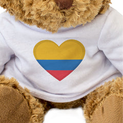 COLOMBIA FLAG HEART - Teddy Bear - Cute Cuddly Soft - Colombian Gift Present