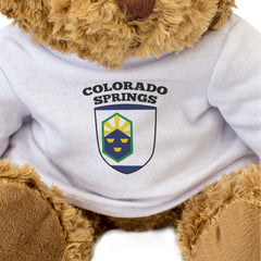 COLORADO SPRINGS CITY FLAG - Teddy Bear - Cute Cuddly Soft - Gift Present