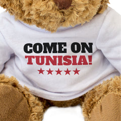 COME ON TUNISIA! - Teddy Bear - Cute Funny - Tunisian Sports Fan Gift Present