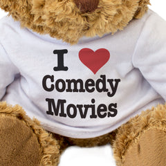 I LOVE COMEDY MOVIES - Teddy Bear - Cute Cuddly Soft Adorable - Gift Present