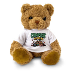 COMPOST HAPPENS - Teddy Bear - Cute Cuddly Soft - Funny Gardening Gift Present
