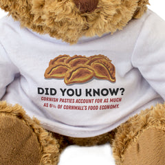 A FUN FACT ABOUT CORNISH PASTIES - Teddy Bear - Cute - Funny Gift Present