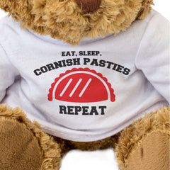 EAT SLEEP CORNISH PASTIES REPEAT - Teddy Bear - Cute - Funny Gift Present