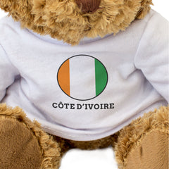 CÔTE D'IVOIRE FLAG ROUNDEL - Teddy Bear - Cute Cuddly - Ivory Coast Gift Present