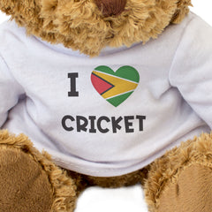 I LOVE CRICKET (GUYANA FLAG) - Teddy Bear - Cute Funny Souvenir Gift Present