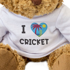 I LOVE CRICKET (WEST INDIES FLAG) - Teddy Bear - Funny Souvenir Gift Present