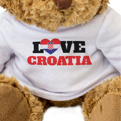 LOVE CROATIA (FLAG HEART) - Teddy Bear - Cute Funny - Souvenir Gift Present
