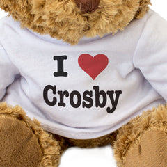 I LOVE CROSBY - Teddy Bear - Cute Cuddly Soft Adorable - Gift Present
