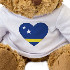 CURAÇAO FLAG HEART - Teddy Bear - Cute Funny Soft - Souvenir Gift Present