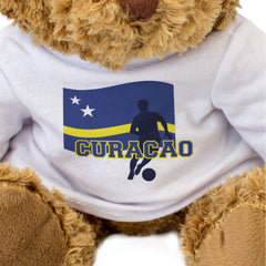 CURAÇAO FLAG (FOOTBALL) - Teddy Bear - Cute Cuddly - Soccer Fan Gift Present