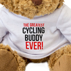 THE GREATEST CYCLING BUDDY EVER - Teddy Bear - Cute Cuddly - Gift Present