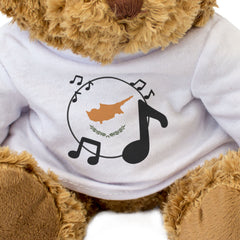 CYPRUS FLAG (MUSICAL NOTES) - Teddy Bear - Cypriot Music Fan Gift Present