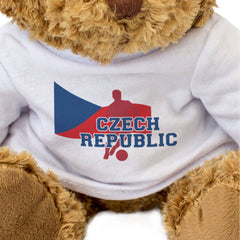 CZECH REPUBLIC FLAG (FOOTBALL) - Teddy Bear - Cute - Soccer Fan Gift Present