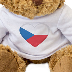 CZECH REPUBLIC FLAG HEART - Teddy Bear - Cute Cuddly - Czechia Gift Present