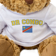 DR CONGO + FLAG - Teddy Bear - Cute Funny Soft - DRC Souvenir Gift Present