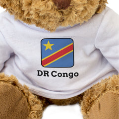 DR CONGO FLAG SQUARE - Teddy Bear - Cute Funny - Congolese Souvenir Gift Present