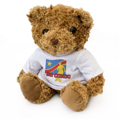 DR CONGO FLAG (FOOTBALL) - Teddy Bear - Congolese Soccer Fan Gift Present