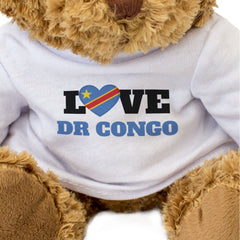 LOVE DR CONGO (FLAG HEART) - Teddy Bear - Cute - Funny Souvenir Gift Present