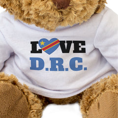 LOVE DRC (FLAG HEART) - Teddy Bear - Cute Soft - Funny Souvenir Gift Present