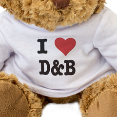 I LOVE D&B - Teddy Bear - Cute Cuddly Soft - Drum & Bass Music Fan Gift Present