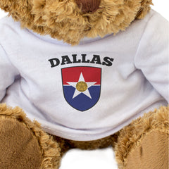 DALLAS CITY FLAG - Teddy Bear - Cute Cuddly Soft - Texas Gift Present